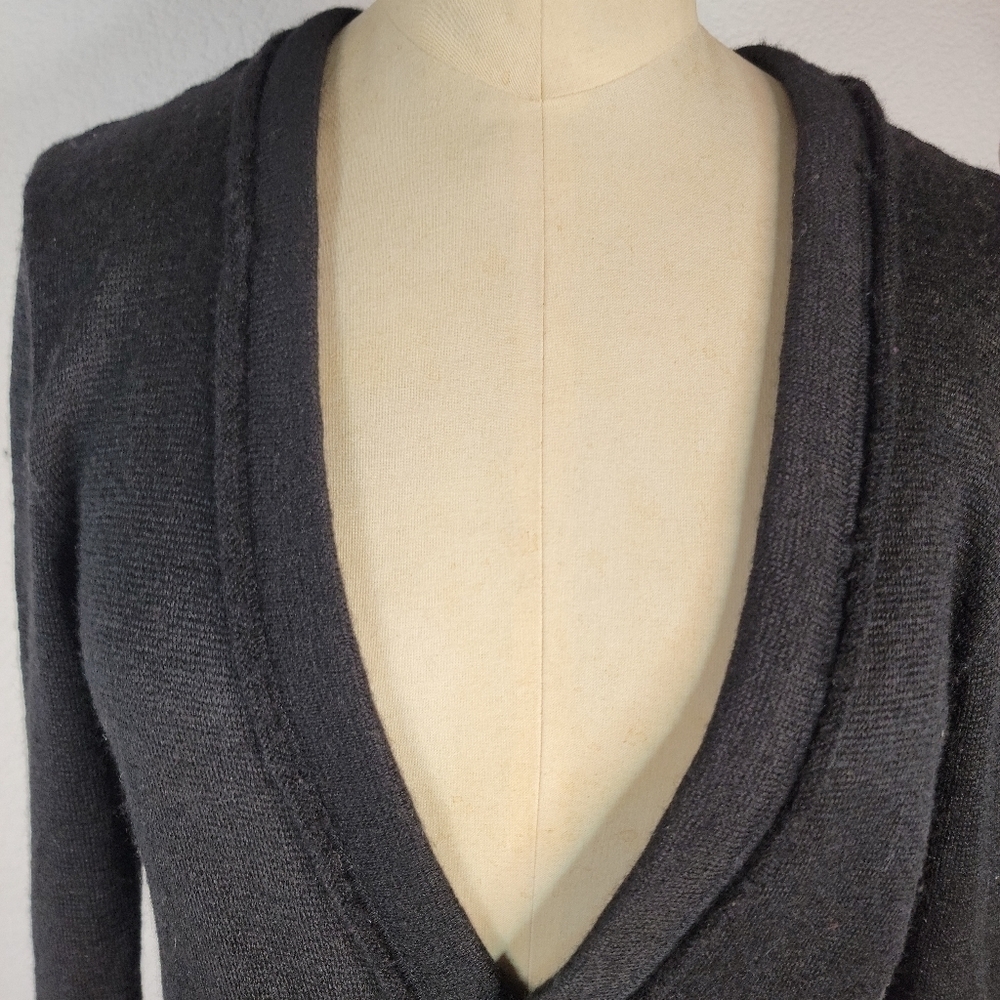 Y-3 Yohji Yamamoto Adidas Long Cardigan Sweater XS Mohair Wool Pockets - Picture 2 of 9